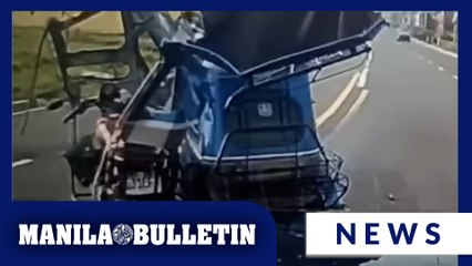 Tricycle hits truck along highway in Polangui, Albay