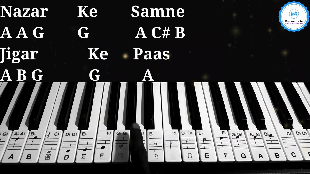 🎹 Nazar Ke Samne Piano Tutorial | Easy Piano Notes | Aashiqui | Beginner-Friendly