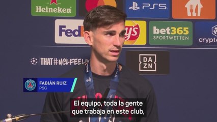 Fabián Ruíz y Joao Neves hablan en zona mixta tras el PSG vs. Inter