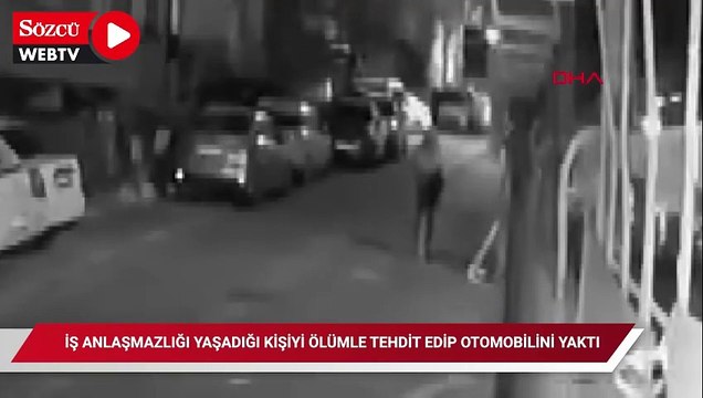 İş anlaşmazlığı yaşadığı kişiyi ölümle tehdit edip otomobilini yaktı