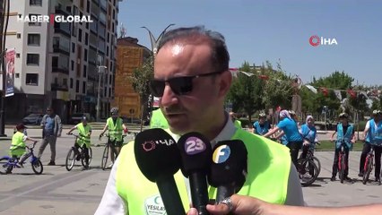 Elazığ'da pedallar sağlık için çevrildi