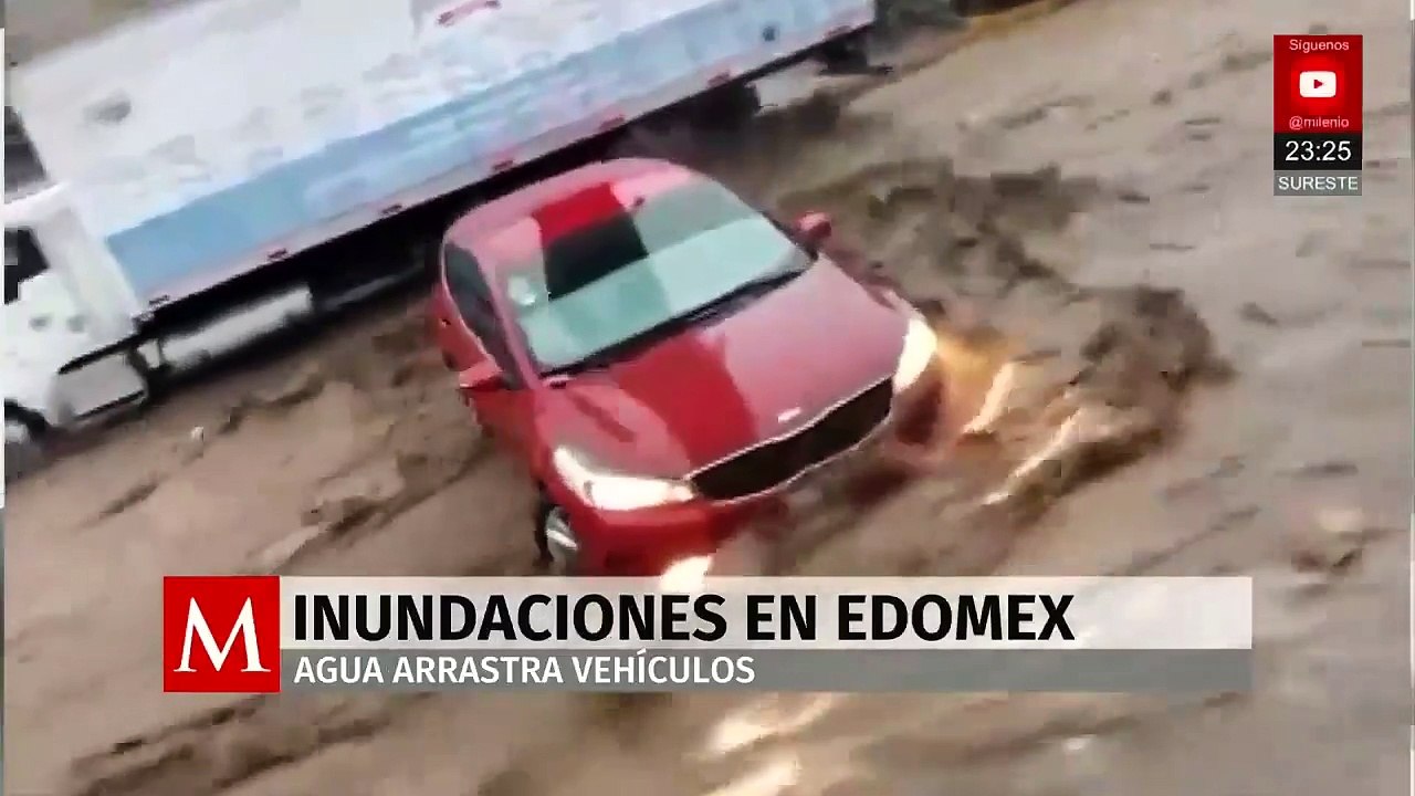 Fuertes lluvias provocan caos e inundaciones en Coacalco y Ecatepec, Edomex
