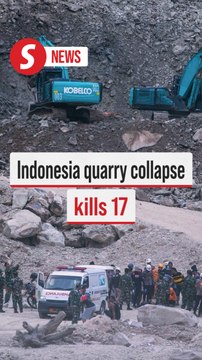 Search continues for Indonesia quarry collapse victims, death toll at 17