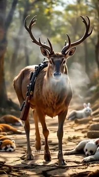 Antelope saved animals life ♥️ || Intellitoon || Ai VIdeo || animation || Hindi Short Video || Ai SHort video || Ai Hindi Short video || Viral short video