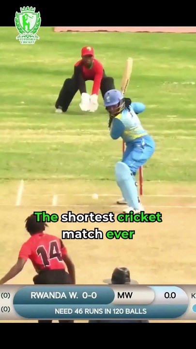 Shortest Cricket match in terms of runs #euphoriacricket