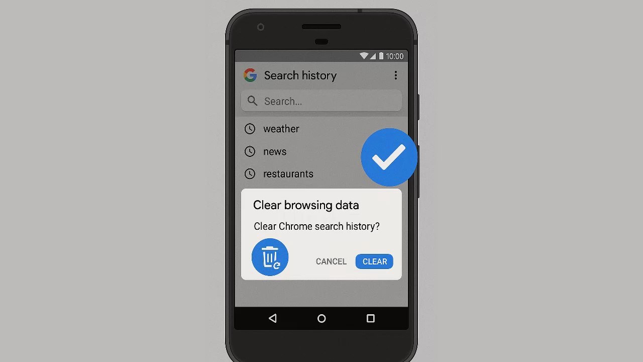 How do I delete Google Chrome search history on Iphone and Android Phone