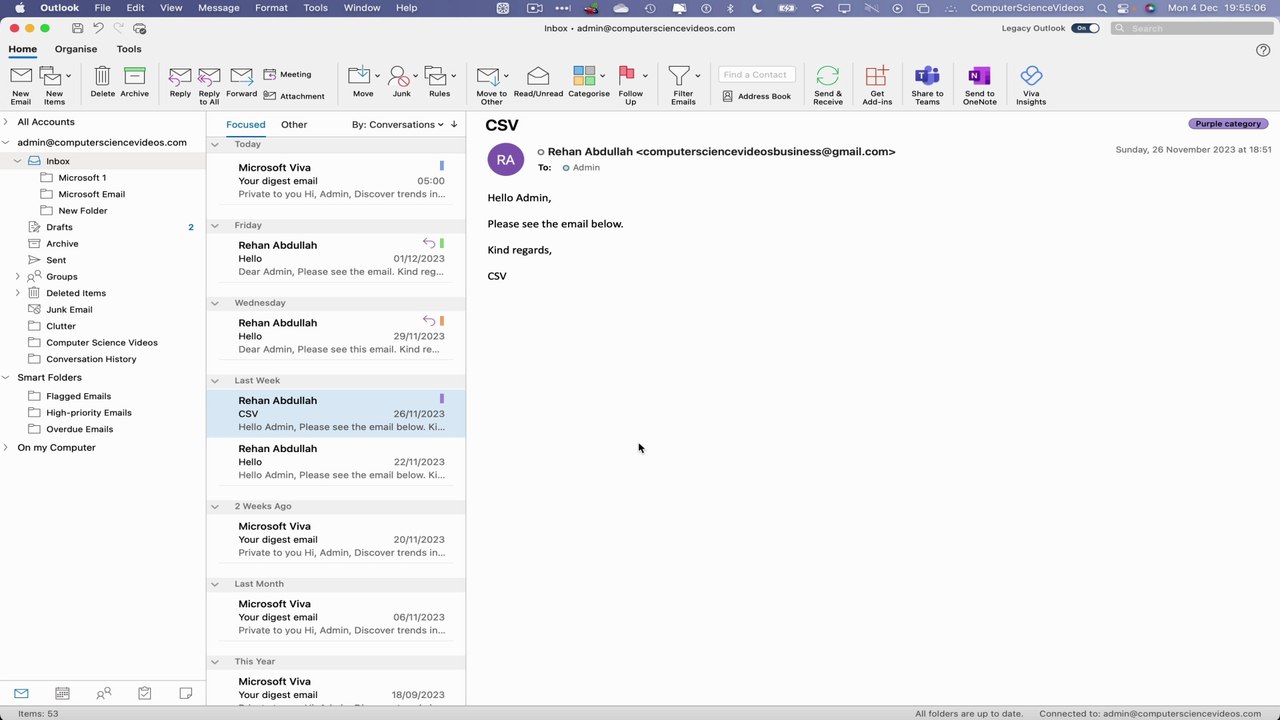 How to COLOUR Categorise Your Email on Microsoft Outlook Using a Mac Computer - Basic Tutorial | New
