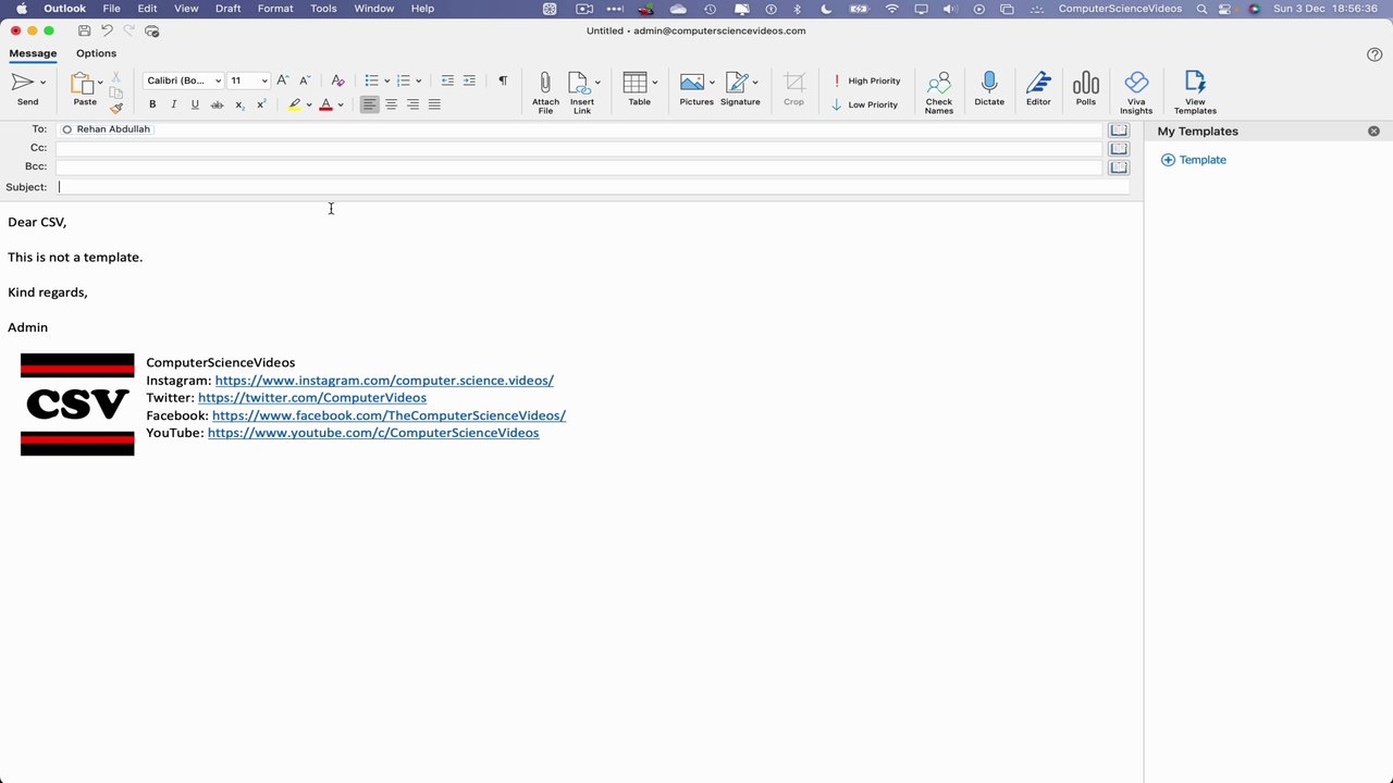 How to DELETE Your Templates on Microsoft Outlook Using a Mac Computer - Basic Tutorial | New