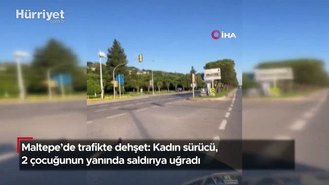 Maltepe’de kadın sürücüye dehşeti yaşattı! Telefonu yüzüne fırlattı