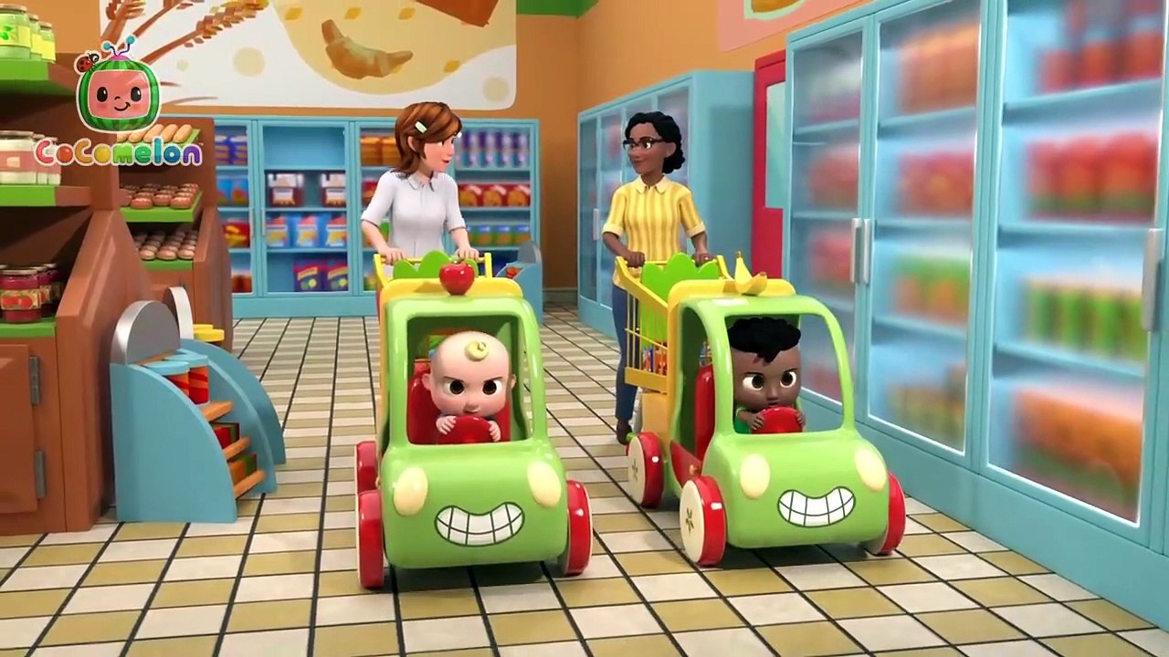 Shopping Cart Race with JJ and Cody! Who Will Win. 🛒 - CoComelon Nursery Rhymes & Kids Songs