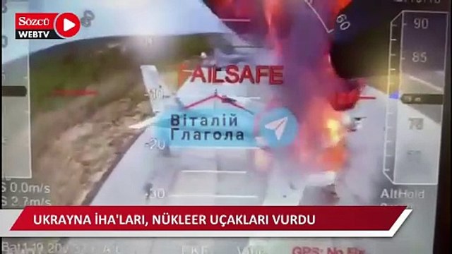 Ukrayna İHA'ları, nükleer uçakları vurdu