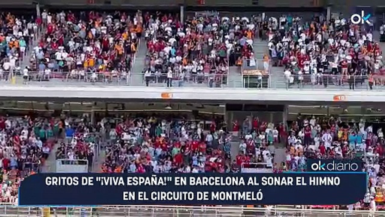 Gritos de "¡Viva España!" en Barcelona al sona...
