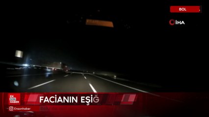 Bolu'da acil dönüşten dönmeye çalışan tır, ölüme davetiye çıkarttı