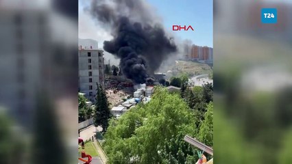 Gaziosmanpaşa'da işçilerin kaldığı konteynerde yangın!