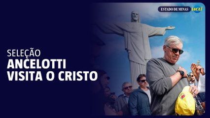 Ancelotti visita o Cristo e fala sobre estreia na Seleção