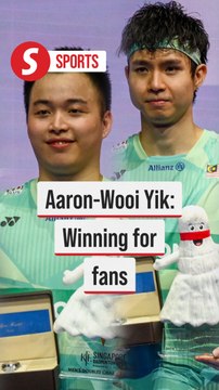 Aaron-Wooi Yik dedicate Singapore Open win to all fans