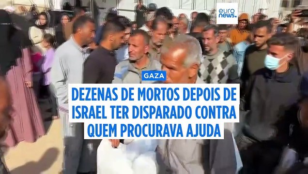 Dezenas de mortos e dezenas de feridos num tiroteio perto de um ponto de ajuda em Gaza