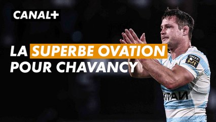 L'entrée d'Henry Chavancy pour son dernier match avec le Racing à domicile