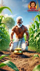 Farmer finds a golden pot in the corn field 😱😭 #ai #shorts #telugu #aistory #telugustories