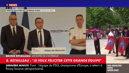 Violences PSG: Le ministre de l'Intérieur Bruno Retailleau répond aux attaques de LFI , qu'il qualifie de "France incendiaire" et accuse le parti "d'encourager la violence"
