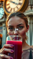 What if a woman drank carrot and apple #health