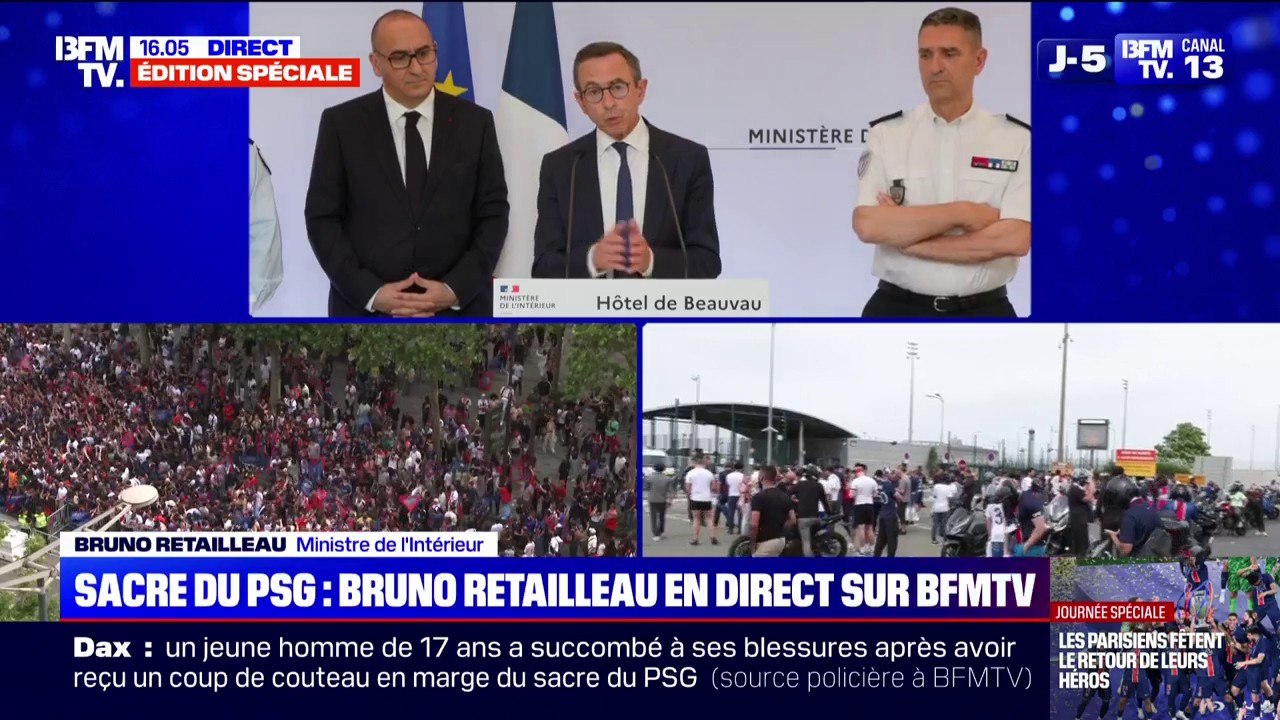 Jeune de 17 ans poignardé à Dax: Bruno Retailleau affirme qu'il n'y a "sans doute pas de lien entre ce meurtre et les évènements festifs"