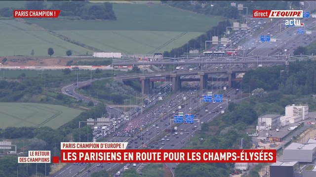 Un cortège d'envergure pour escorter le PSG aux Champs-Élysées - Foot - Ligue des champions