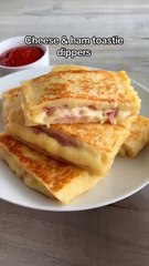 cheese and ham toastie dippers 🧀🥪