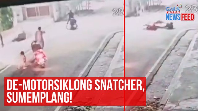 De-motorsiklong snatcher, sumemplang! | GMA Integrated Newsfeed