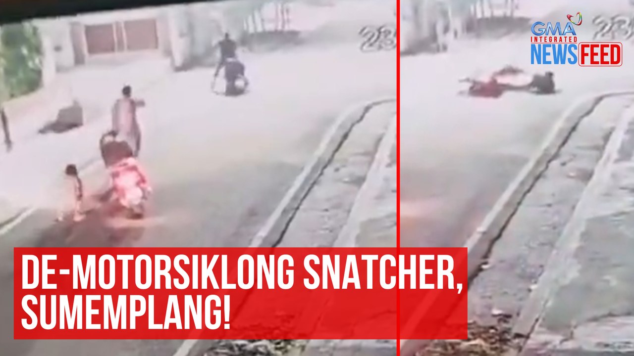 De-motorsiklong snatcher, sumemplang! | GMA Integrated Newsfeed