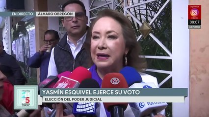 "No hay transformación sin participación": Yasmín Esquivel vota en la elección judicial