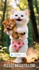 Lion Chasing Kitten. 🦁🐱#lion #cat #catshorts