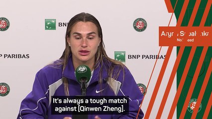 Sabalenka looking for 'revenge' against Zheng in Roland Garros quarter-finals