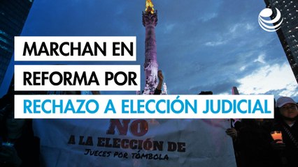 Marcha "Domingo Negro" toma Reforma en rechazo a elección judicial por voto popular