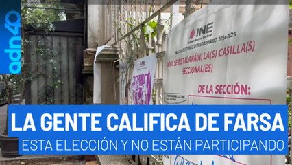 La gente califica de farsa esta elección. Las casillas están vacías.