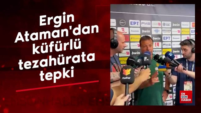 Olympiakos taraftarından küfürlü tezahürat: Ergin Ataman'dan sert tepki