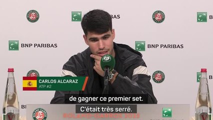 Roland-Garros - Alcaraz : “Cela aurait pu être encore plus difficile si j’avais perdu ce premier set...”