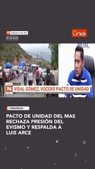 Pacto de Unidad rechaza presión del evismo y respalda a Luis Arce