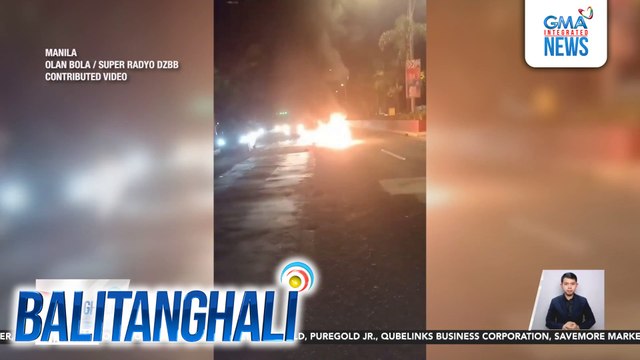 Rider, sugatan matapos bumangga sa 2 AUV sa Roxas Blvd. | Balitanghali