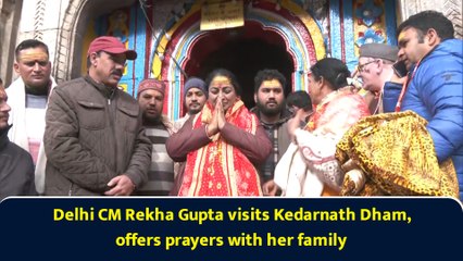 Delhi CM Rekha Gupta reaches Kedarnathwith her family amid tight security