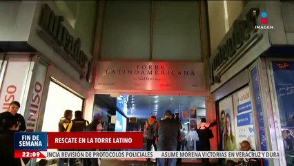 12 personas se quedan atrapadas en elevador de la Torre Latinoamericana