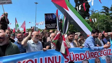 İstanbul'da 'Her adım Gazze ve Kudüs için' yürüyüşü düzenlendi