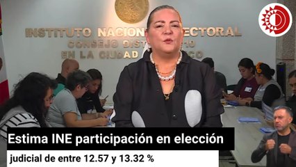 Estima INE participación en elección judicial de entre 12.57 y 13.32 %
