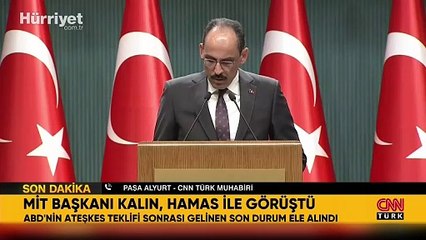 MİT Başkanı İbrahim Kalın, HAMAS Siyasi Büro Başkan Yardımcısı Hayye ile görüştü