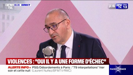 Les pillages de commerces en marge du sacre du PSG "sont une forme d'échec", déplore Laurent Nuñez