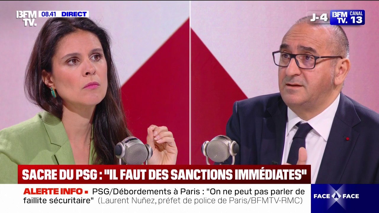 Violences en marge de la victoire du PSG: "Il y a un problème de responsabilité parentale", estime le préfet de police de Paris Laurent Nuñez