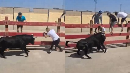 Cogida grave a un joven corredor en el encierro de San Fernando de Henares