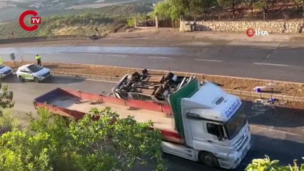 Tarım işçilerini taşıyan servis midibüsü ters döndü 25 yaralı
