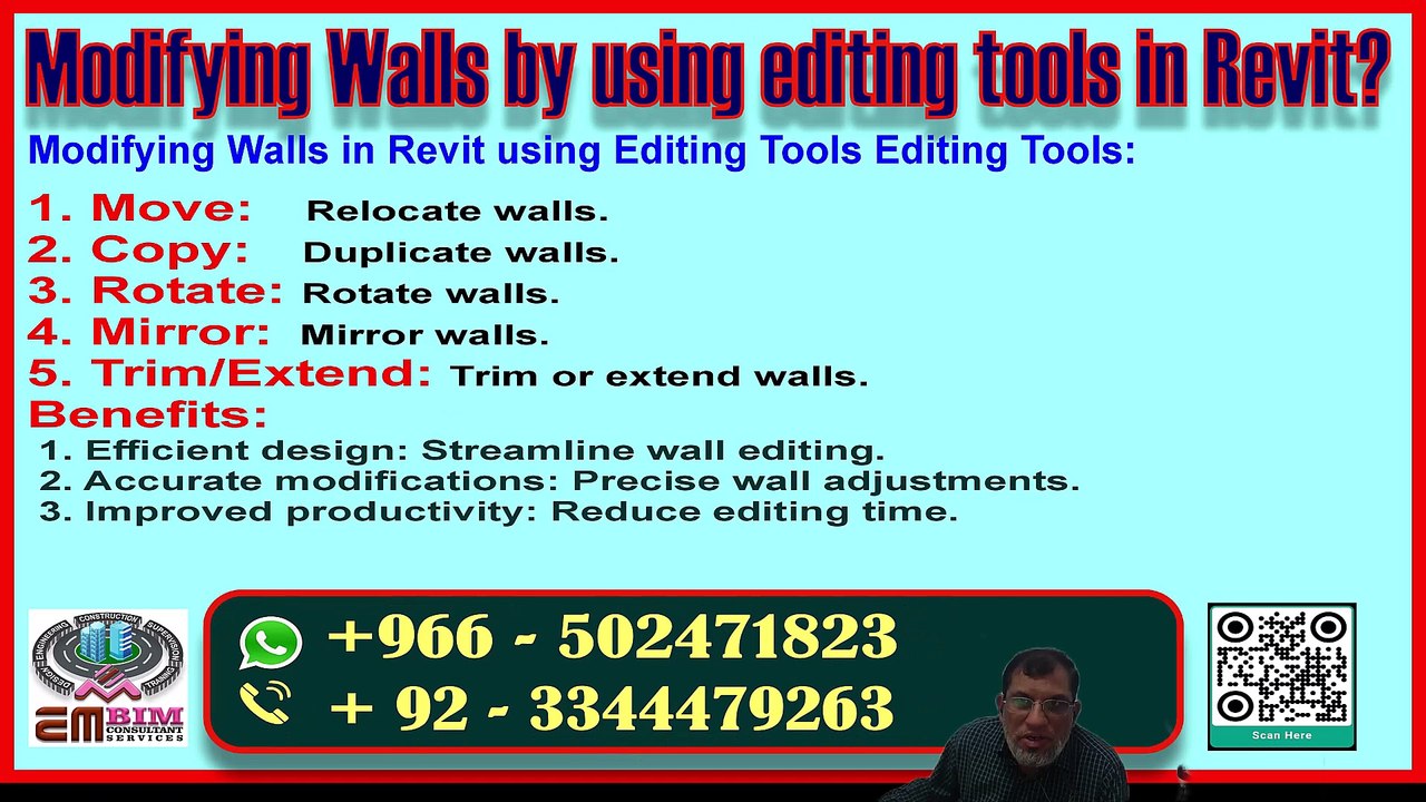 Modifying Walls by Using Editing Tools in Revit - Modeling Features - 05