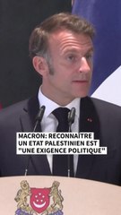 Macron: reconnaître un Etat palestinien est "une exigence politique"